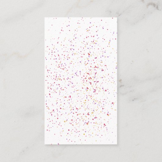 ショッキングピンクの水彩画-モノグラムの名刺 名刺 (裏面)