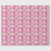 ショッキングピンクの第21誕生日の法定年齢の写真テンプレート ラッピングペーパー (フラット)