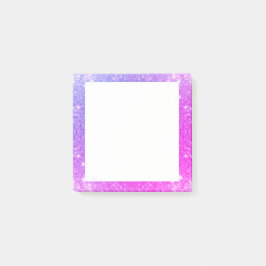 ショッキングピンクの紫色のグリッターの輝きののどの質 ポストイット