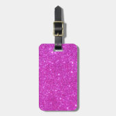ショッキングピンクの輝きのきらびやかなCricketDianeの芸術 ラゲッジタグ (正面縦)