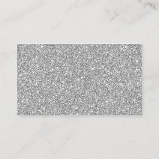 ショッキングピンクの銀のグリッターの渦巻のダマスク織の座席表 プレイスカード (裏面)