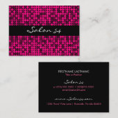 ショッキングピンクの魅力的な名刺 名刺 (正面/裏面)