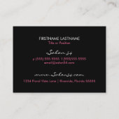 ショッキングピンクの魅力的な名刺 名刺 (裏面)