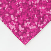 ショッキングピンクの黒のモノグラム|のハイヒールのグリッター フリースブランケット (角)