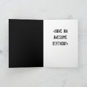 ショッキングピンクの10代のな誕生日 カード (内部)