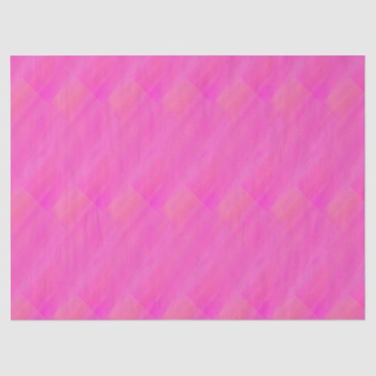 ショッキングピンク及び淡いオレンジ色の幾何学的なティッシュペーパー 薄葉紙 (正面)