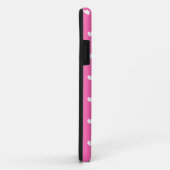 ショッキングピンク及び白いハートはiPhone 5の場合を模造します Case-Mate iPhoneケース (裏面/右)