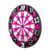 ショッキングピンク及び黒 ダーツボード (正面右)