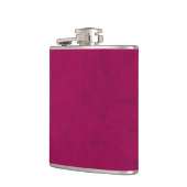 ショッキングピンク色のビロードのカスタムな家のカジノ フラスク (左)