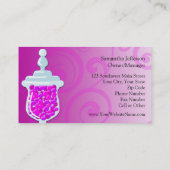 ショッキングピンク赤紫キャンデーのビュッフェ 名刺 (裏面)