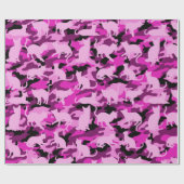 ショッキングピンクCatmouflage ラッピングペーパー (フラット)