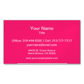 ショッキング無地のなピカスタマイズック色 マグネット名刺 (正面)