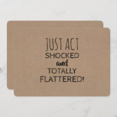 ショックおもしろいを受けた花嫁またはメイド・オブ・オーナー(花嫁付き添い人)提案 招待状 (正面/裏面)