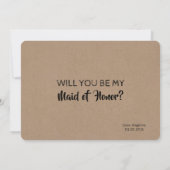 ショックおもしろいを受けた花嫁またはメイド・オブ・オーナー(花嫁付き添い人)提案 招待状 (裏面)