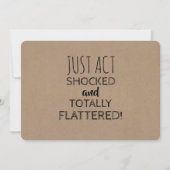 ショックおもしろいを受けた花嫁またはメイド・オブ・オーナー（花嫁付き添い人）提案 招待状 (正面)