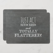 ショックを受けたおもしろい花嫁の提案を行う 招待状 (正面/裏面)