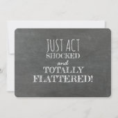 ショックを受けたおもしろい花嫁の提案を行う 招待状 (正面)