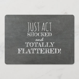 ショックを受けたおもしろい花嫁の提案を行う 招待状