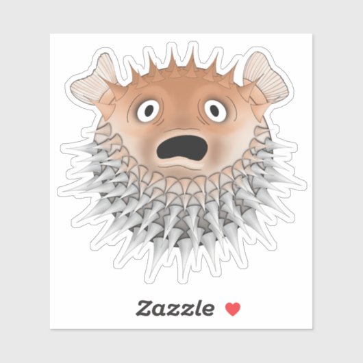 ショックを受けたふぐ シール (シート)