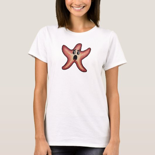 ショックを受けたヒトデ Tシャツ (正面)