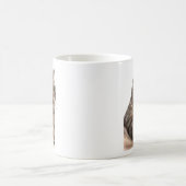 ショックを受けた猫ミームマグ両面 コーヒーマグカップ (中央)