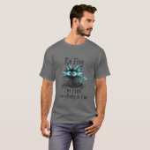 ショックを受けた猫 - 大丈夫 フラフラな猫 Tシャツ (正面フル)