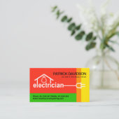 ショックカラーズ電気技師ホーム配線 名刺 (スタンド正面)