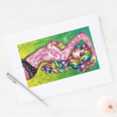 ショックタートフル体レインボーピンアップガール 長方形シール (封筒)