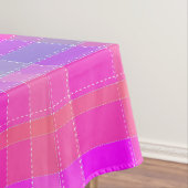 ショックピンクストライプタータンチェックプレイド テーブルクロス (インサイチュ)