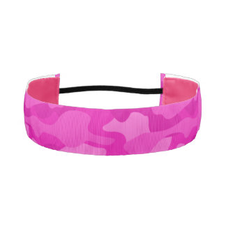 ショックピンクモノカラー迷彩柄 アスレチックヘッドバンド