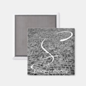 ショッスリップまたは滑ることコースクエア[スクエア] マグネット (正面/裏面)