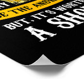 ショットおもしろいギフトの男の価値があるスコッチバーボンウイスキー ポスター (角)