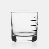 ショットおもしろいパーソナライズされたの流れ ウイスキーグラス (右)