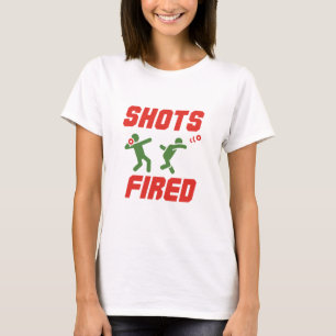 ショットが発おもしろい射され、トラックとフィールドに移動 Tシャツ