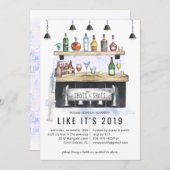 ショットとショット|ワクチン接種を受けましたパーティー 招待状 (正面/裏面)