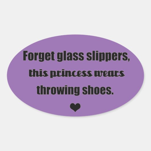 ショットはディスカススロー王女のステッカーを置く 楕円形シール (正面)