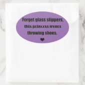 ショットはディスカススロー王女のステッカーを置く 楕円形シール (バッグ)