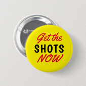ショットを今すぐ取得する黄色の文字 缶バッジ (正面&裏面)