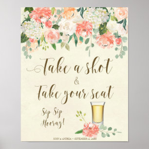 ショットを取って座席のサイン結婚を取る ポスター
