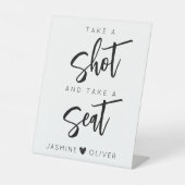 ショットを取り、シートテーブルのトップサインを取る 台座サイン (正面)