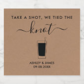 ショットを取る我々は結び目のハイボール結婚を結んだ リキュールボトルラベル (シングルラベル)