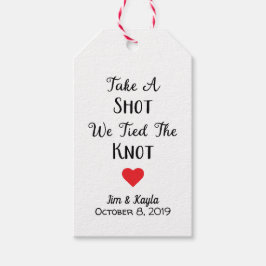 ショットを取る我々は結び目の結婚式の引き出物ラベル ギフトタグ