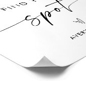 ショットを取る+あなたの場所を見つける |ミニマル結婚リスト ポスター (角)