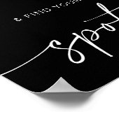 ショットを取る+あなたの場所を見つける |ミニマル結婚リスト ポスター (角)