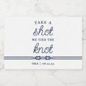 ショットを取る、我々は結び目結婚式の引き出物 リキュールボトルラベル (シングルラベル)