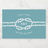 ショットを取る、我々は結び目結婚式の引き出物 リキュールボトルラベル (シングルラベル)