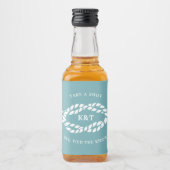 ショットを取る、我々は結び目結婚式の引き出物 リキュールボトルラベル (正面)
