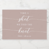 ショットを取る、我々は結び目結婚式の引き出物 リキュールボトルラベル (シングルラベル)