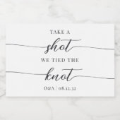 ショットを取る、我々は結び目結婚式の引き出物 リキュールボトルラベル (シングルラベル)