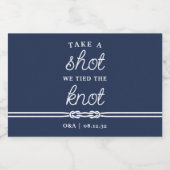 ショットを取る、我々は結び目結婚式の引き出物 リキュールボトルラベル (シングルラベル)